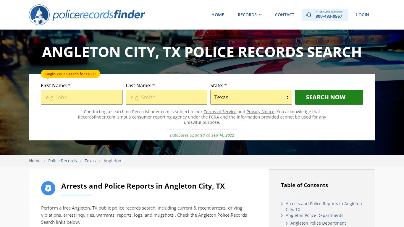 Angleton, Brazoria County, TX Police Reports & Police Department Records